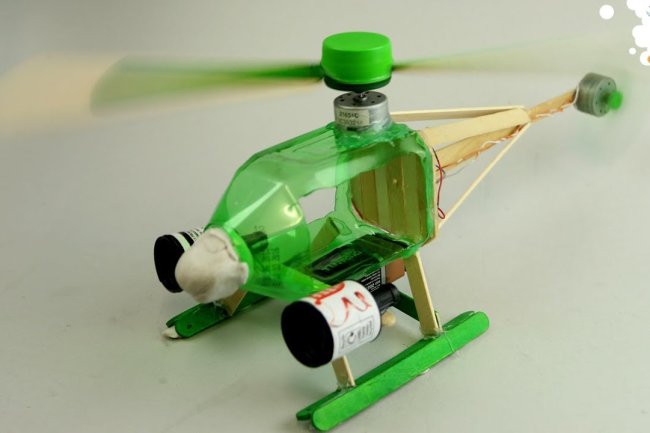 Cara sederhana Membuat Helikopter dari Barang Bekas